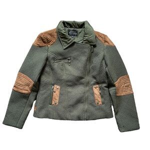 Green and Tan Women's Jacket